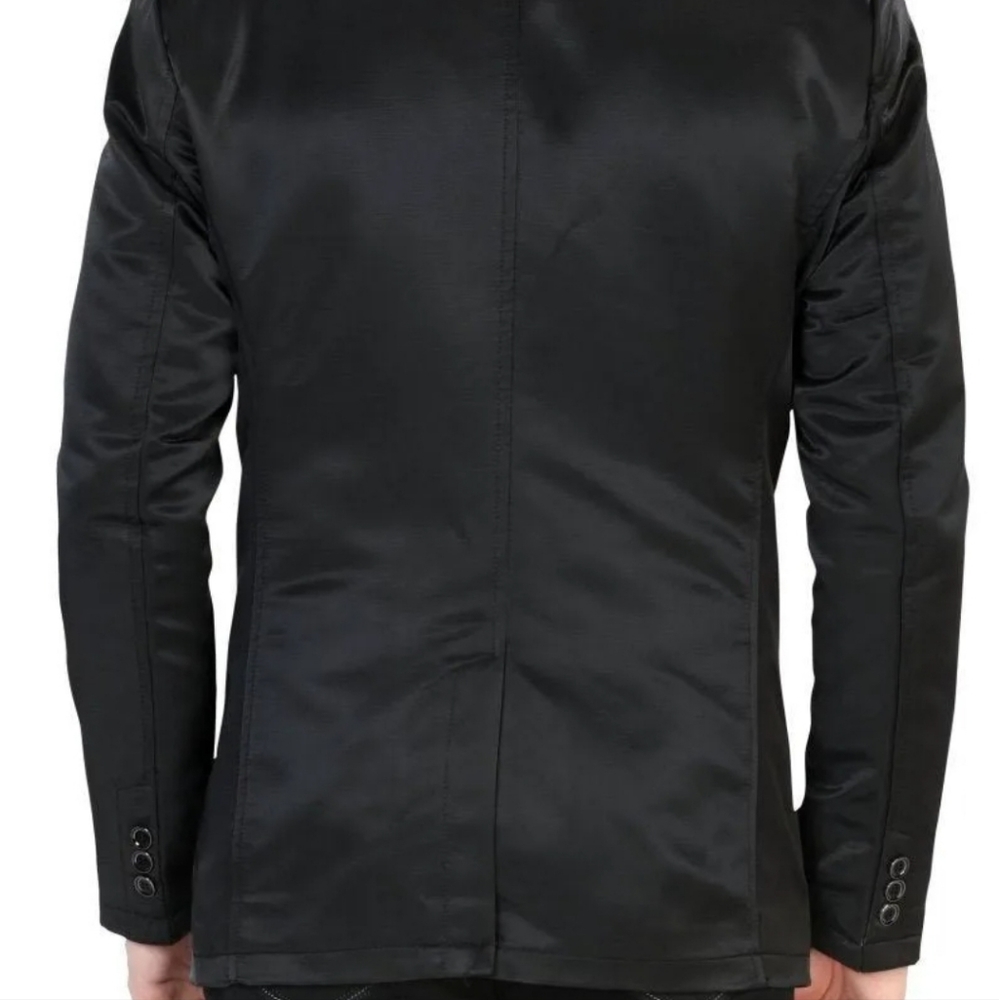 Modern Fit Satin Men's Blazer - Picture 4 of 5